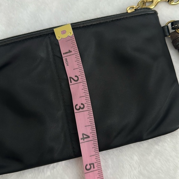 COACH Y2K Nylon Black Wristlet with Leather and Gold Accents EUC - Picture 5 of 8